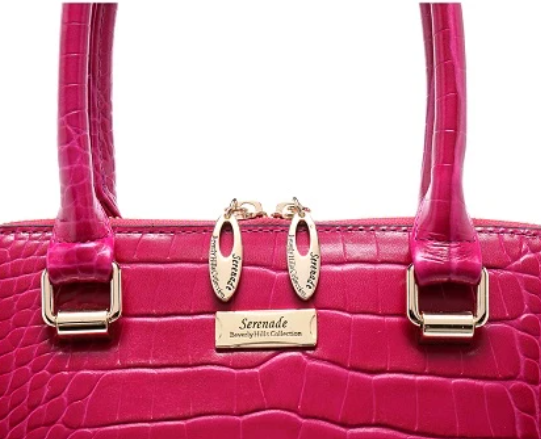 Serenade Beverly Hills Lydia Leather Bag Fuschia