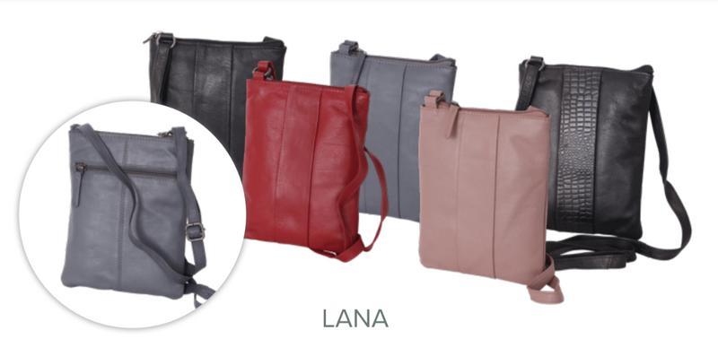 Avenue Lana Zed Leather Cross Body Bag Navy
