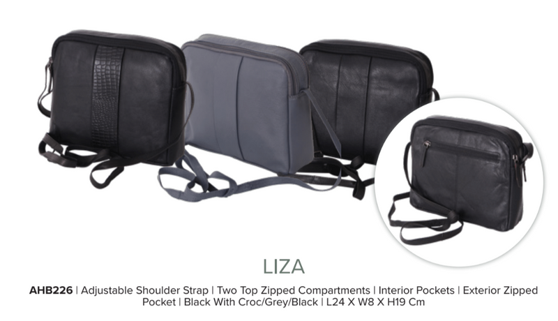 Avenue Liza Zed Leather Handbag Black