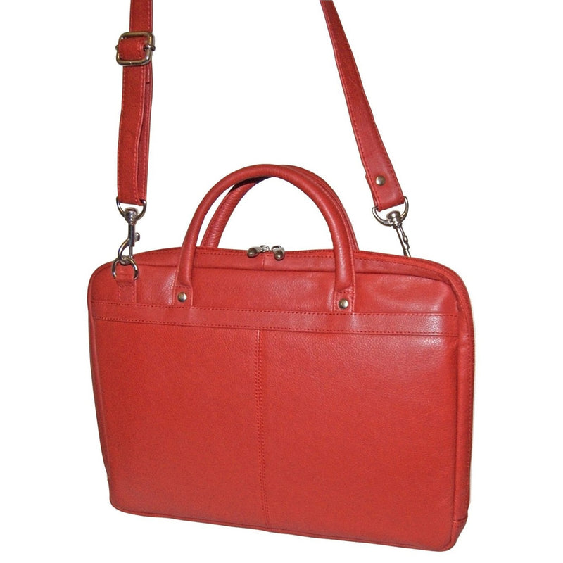 Avenue 14″ Leather Laptop Case Red