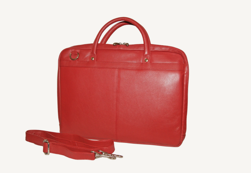 Avenue 15″ Leather Laptop Case/Red