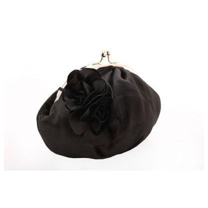 Serenade Black Rose Evening Bag