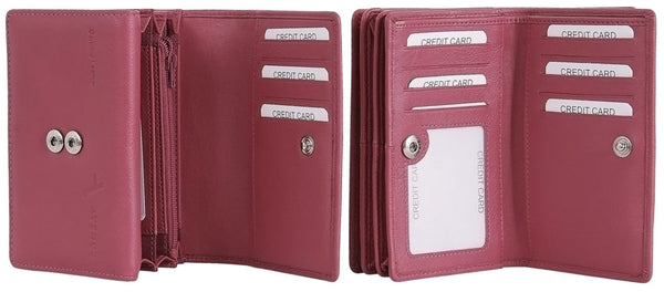 Avenue “fiora” Ladies Leather Wallet Pink