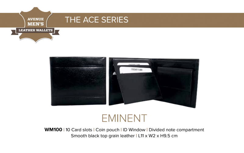 Avenue Men's ‘Eminent’ Leather Wallet Black