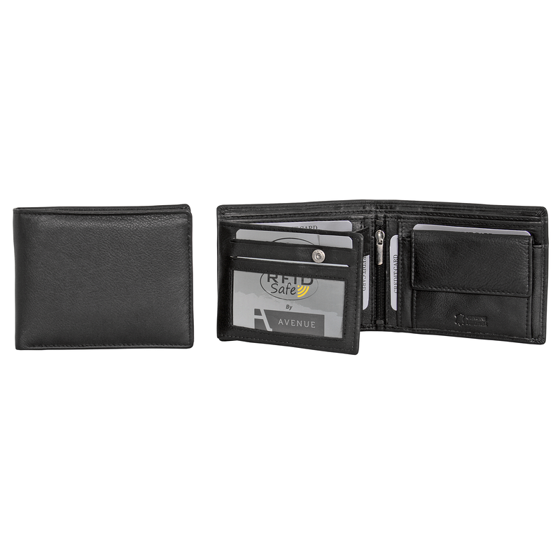 Avenue Mens Leather Wallet The CEO - Black & Brown