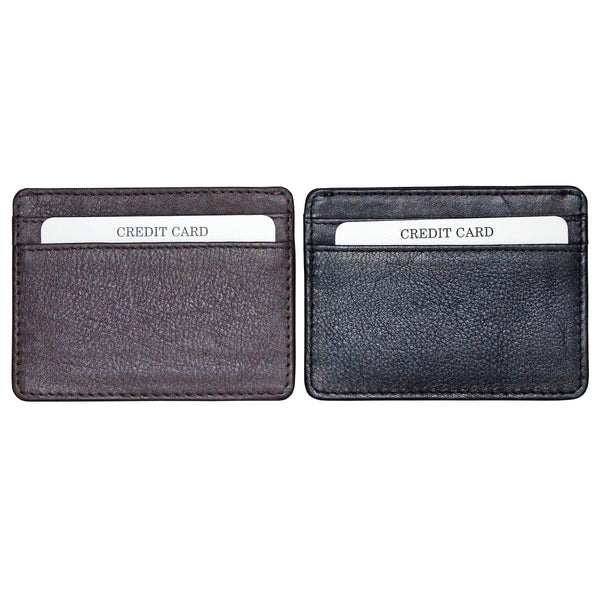 Avenue Leather Credit Card Slip Case Black