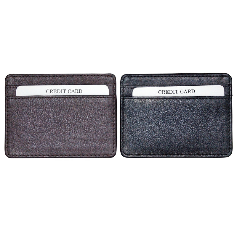 Avenue Leather Credit Card Slip Case Brown