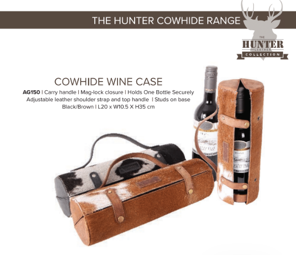 Avenue Cowhide Leather Wine Case Brown