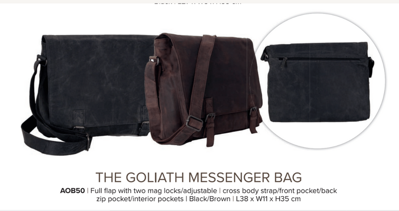 Avenue Hunter Leather Full Flap Bag Brown - The Goliath Messenger bag