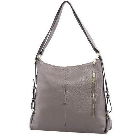 Serenade Kaylee Elegant Leather Backpack/Handbag Stone