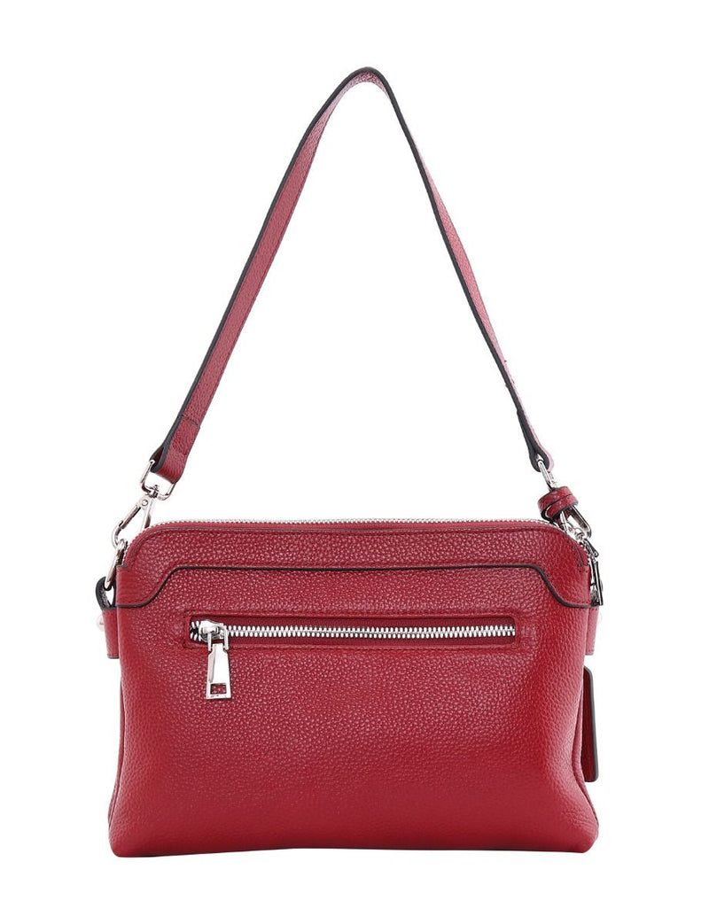 Serenade Hope Elegant Leather Handbag Red
