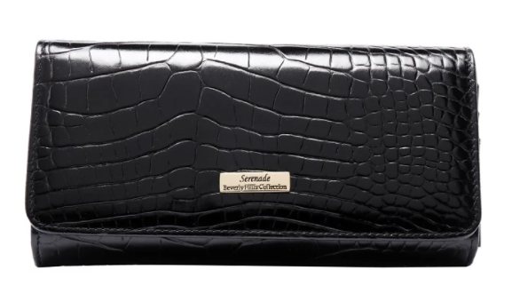 Serenade Beverly Hills Lydia Large Leather Wallet Black