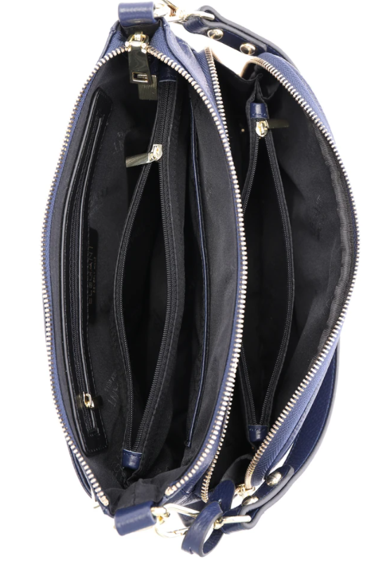 Serenade Kayla elegant leather handbag navy