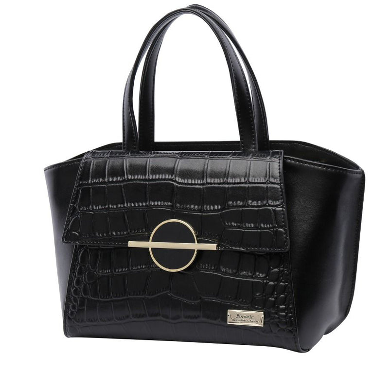 Serenade Kakadu Leather Handbag Black