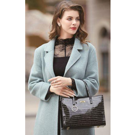 Serenade Beverly Hills Jewel Leather Bag Black