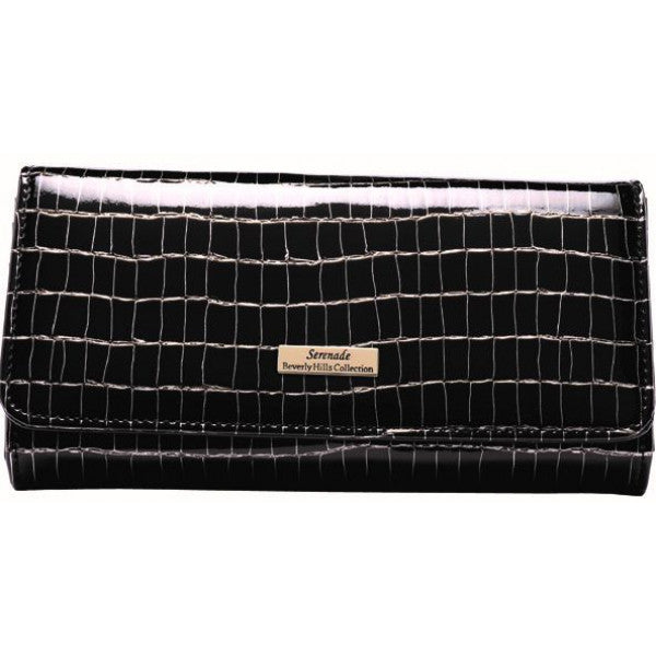 Serenade Beverly Hills Jewel Large Leather Wallet Black