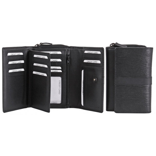 Avenue ” Tosca” Ladies Leather Wallet Black