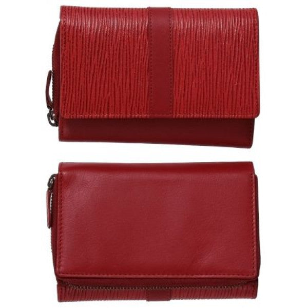 Avenue “tosca” Ladies Leather Wallet Red