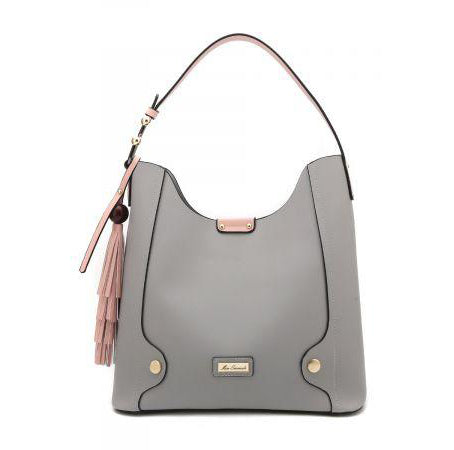 Miss Serenade Jessica Handbag Grey with Matching Clutch